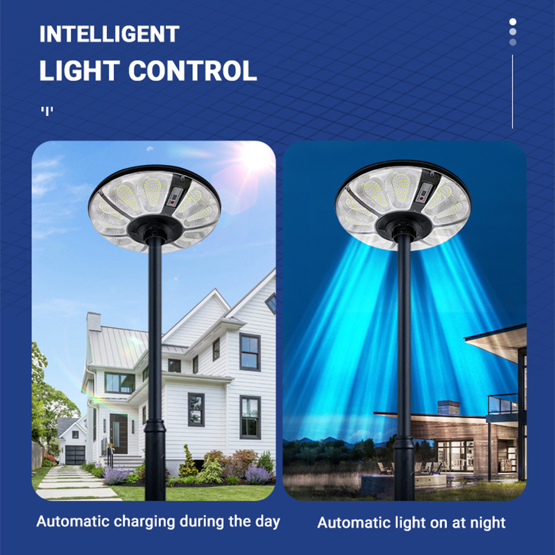 Ufo Solar Garden Light إضاءة 360 درجة الكل في واحد ضوء الشارع بالطاقة الشمسية